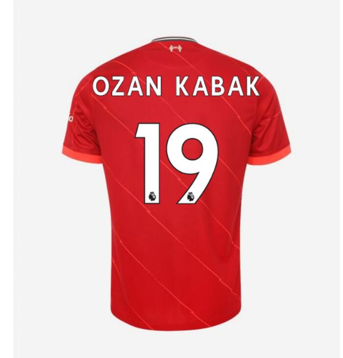 2021/22 Liverpool Home Kit Soccer Jersey with OZAN KABAK 19 printing